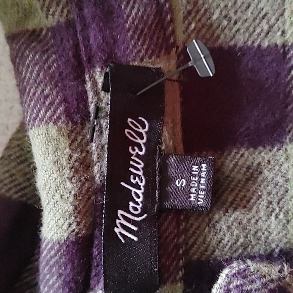 MadewellBuffalo Check Flannel Shirt SZ.S Green,Black - Picture 6 of 7